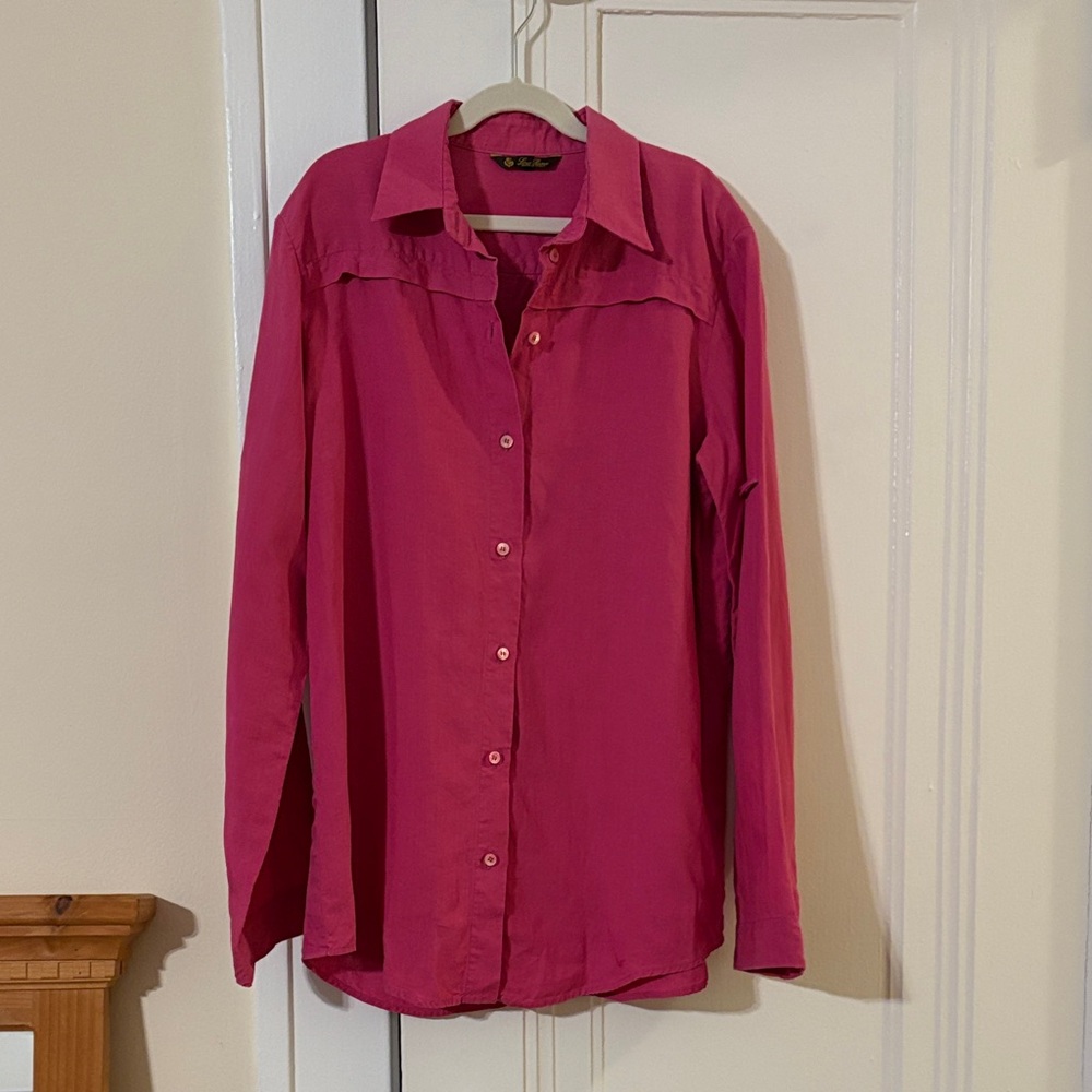 Loro Piana Bold Pink Button-Down Shirt